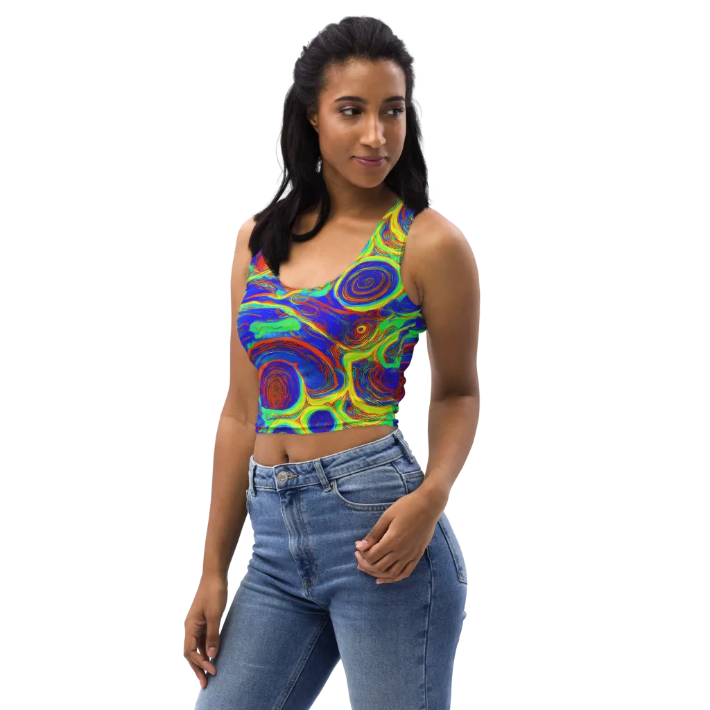 Kaleido Surge on Crop Top — Left Front