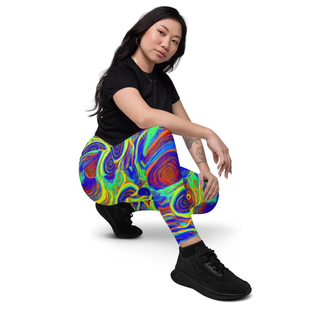 Kaleido Surge on Leggings with Pockets — Right Front