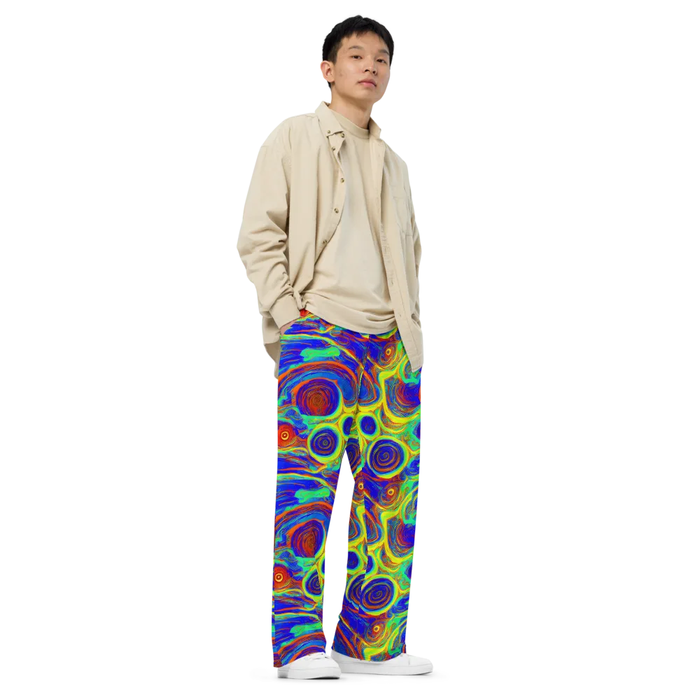 Kaleido Surge on Wide-Leg Pants — Right Front