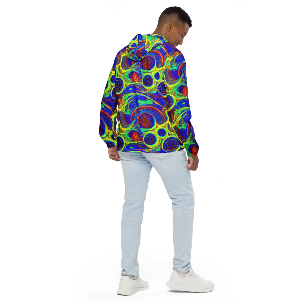 Kaleido Surge on Men's Windbreaker — Back