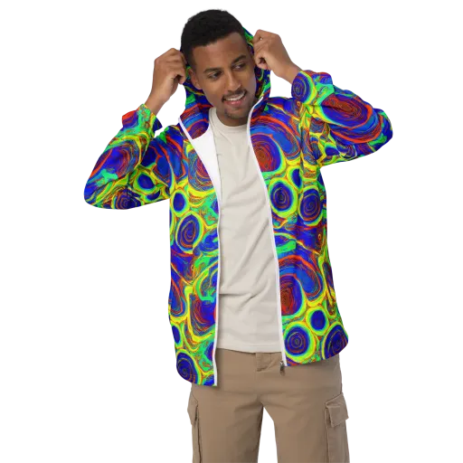 Kaleido Surge on a Men's Windbreaker