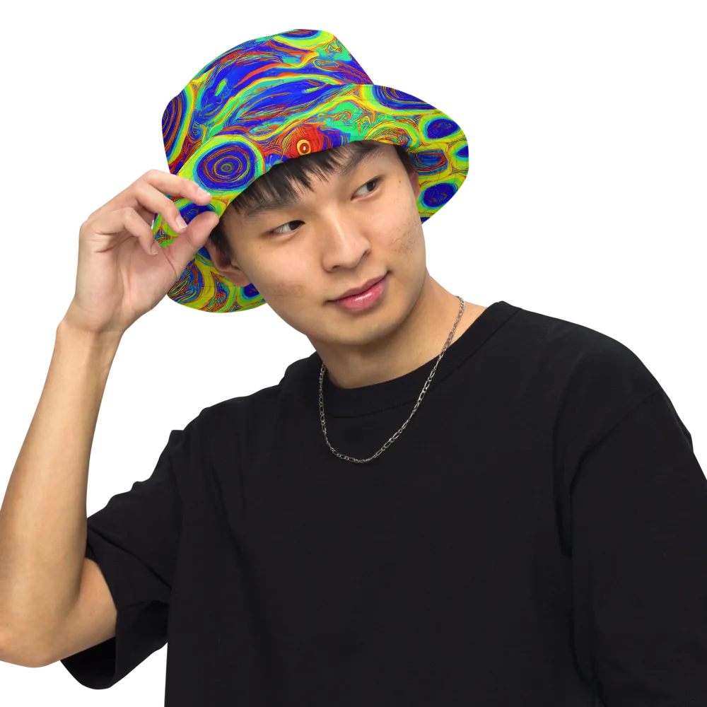 Kaleido Surge on Reversible Bucket Hat — Front Inside