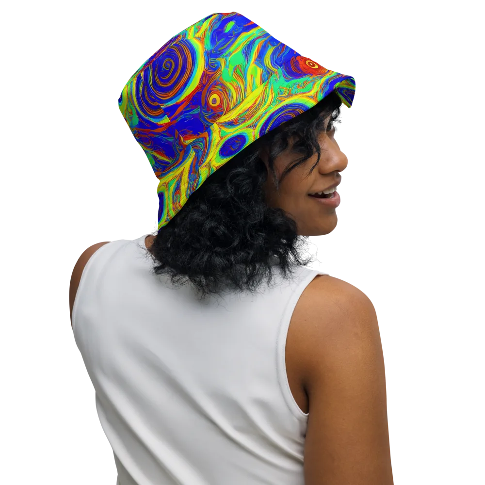 Kaleido Surge on Reversible Bucket Hat — Right Outside