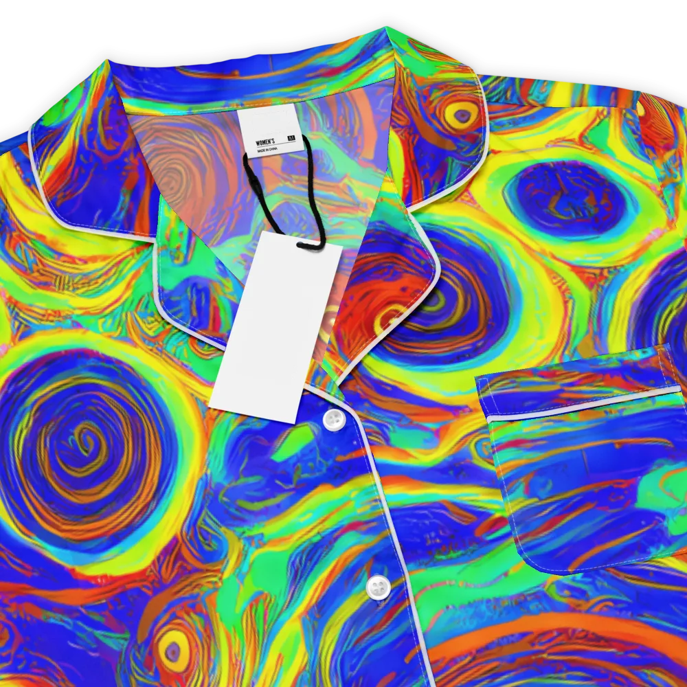 Kaleido Surge on Women's Short Sleeve Pajama Top — Product details