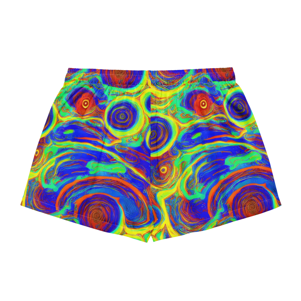 Kaleido Surge on Women's Pajama Shorts — Back