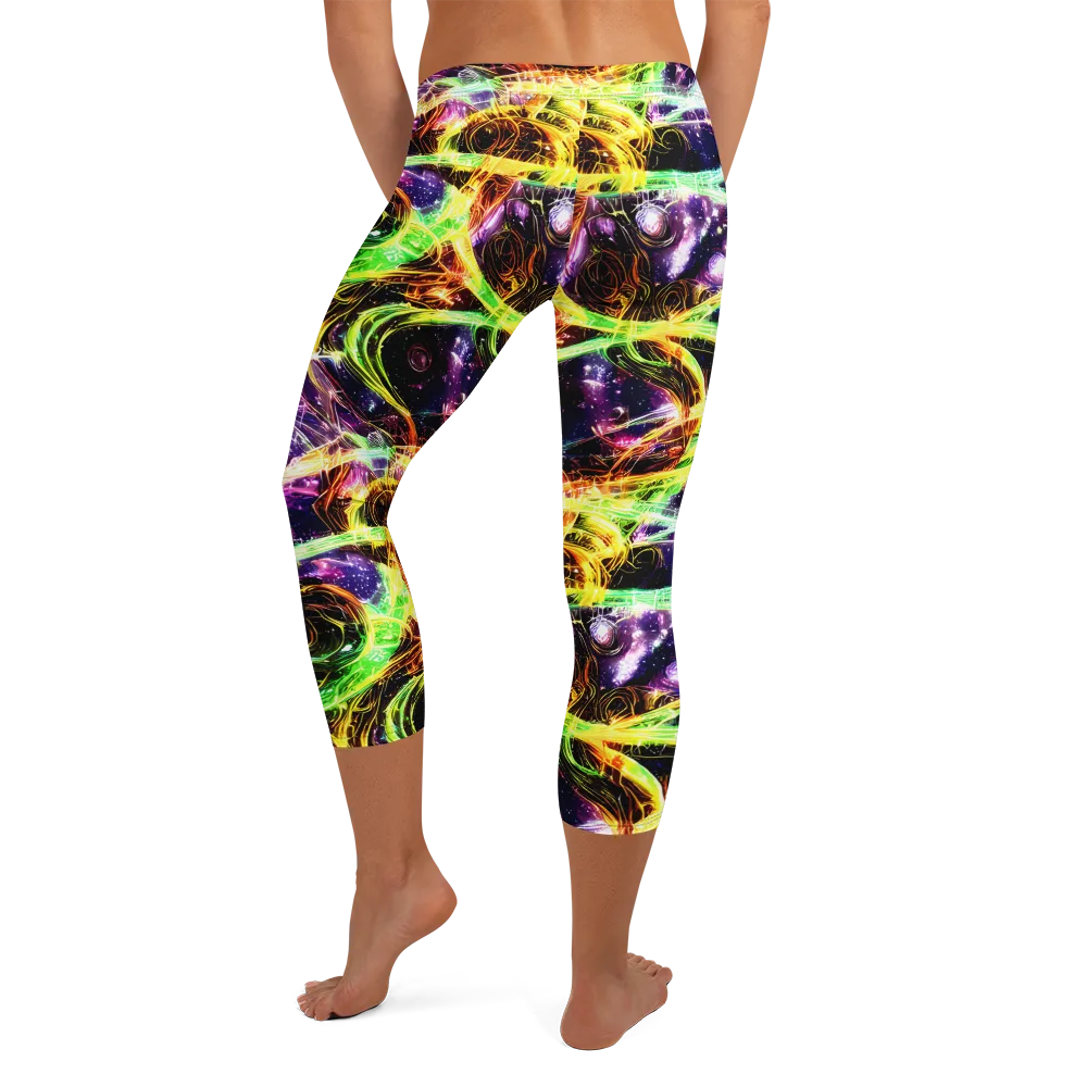 Prismatic Gravity on Capri Leggings — Back