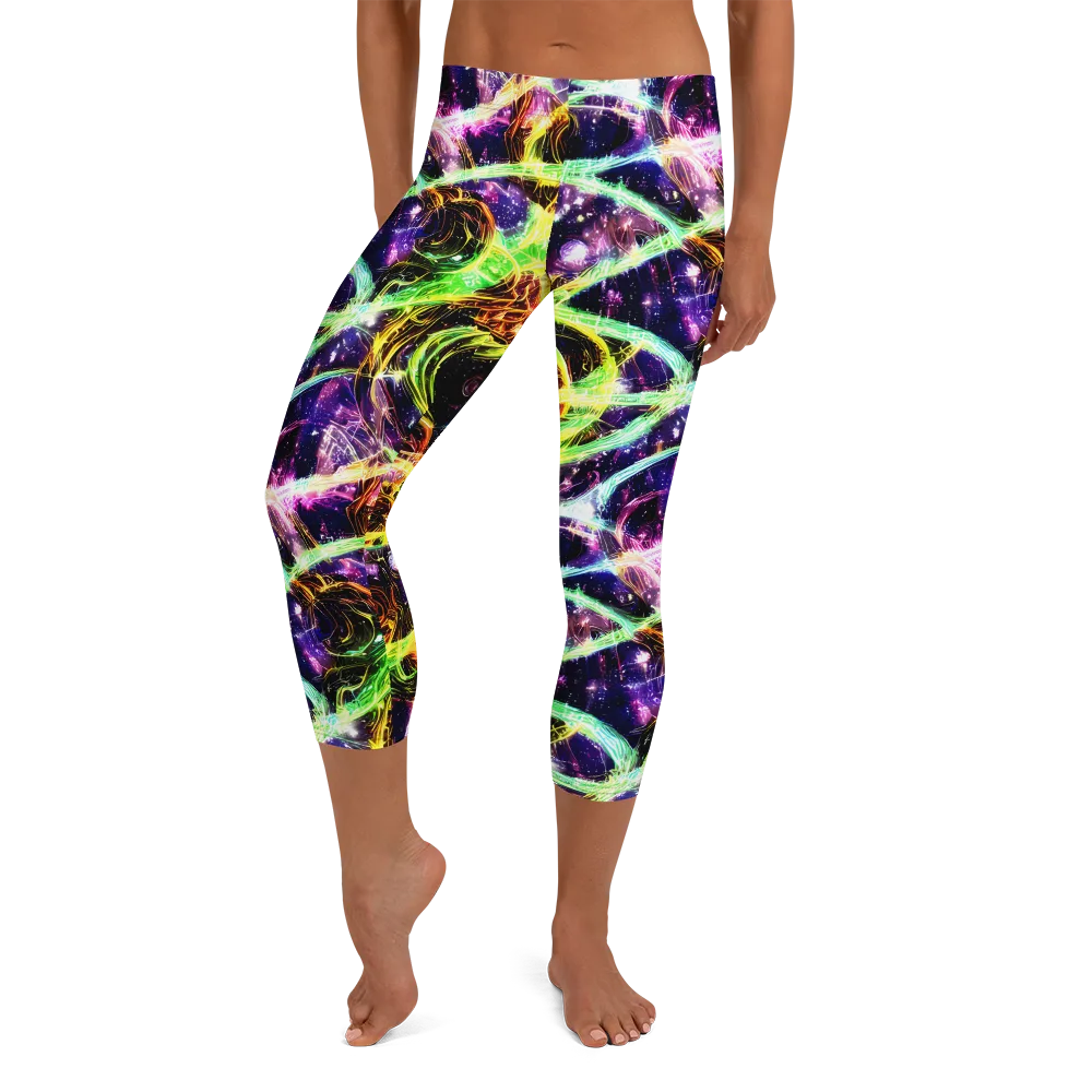 Prismatic Gravity on Capri Leggings — Front