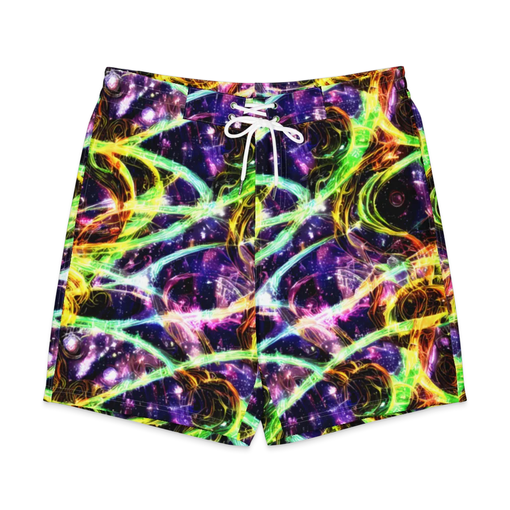 Prismatic Gravity on Men's Board Shorts — Front
