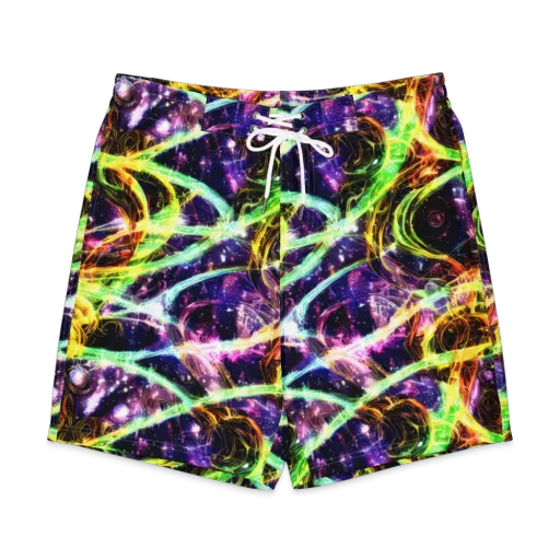 Prismatic Gravity on a Men's Board Shorts