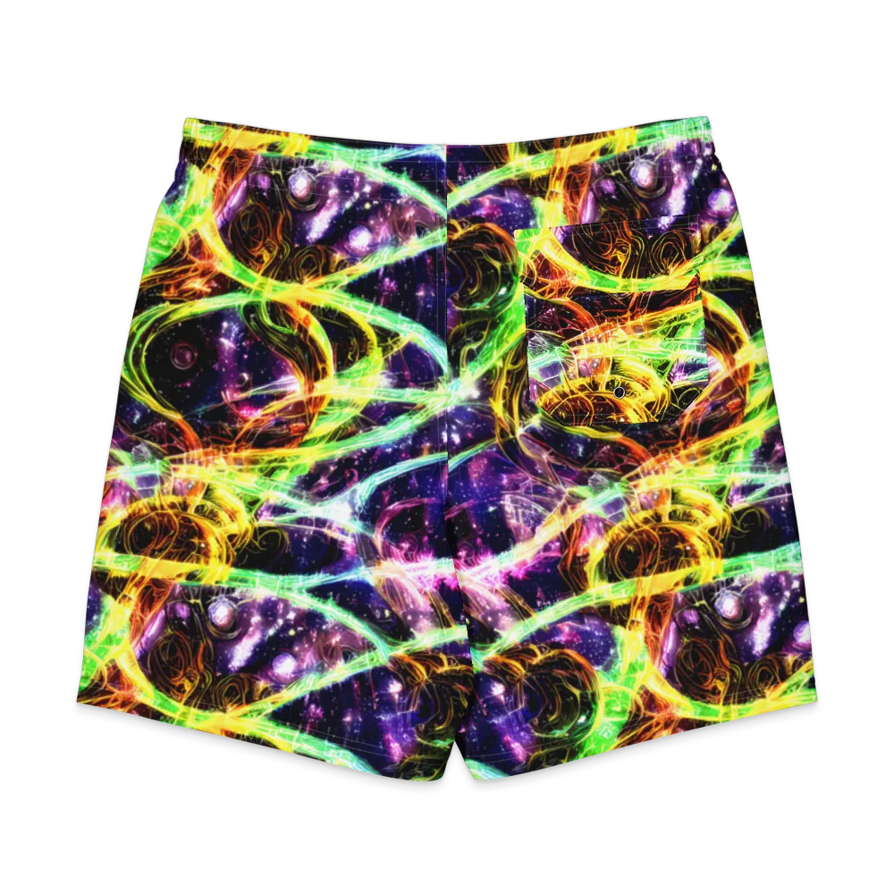 Prismatic Gravity on Men's Board Shorts — Back