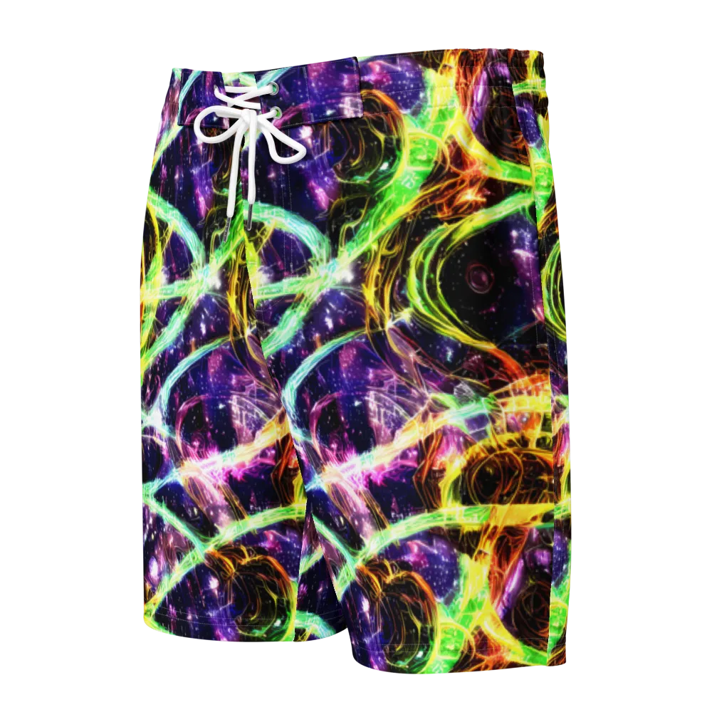 Prismatic Gravity on Men's Board Shorts — Front