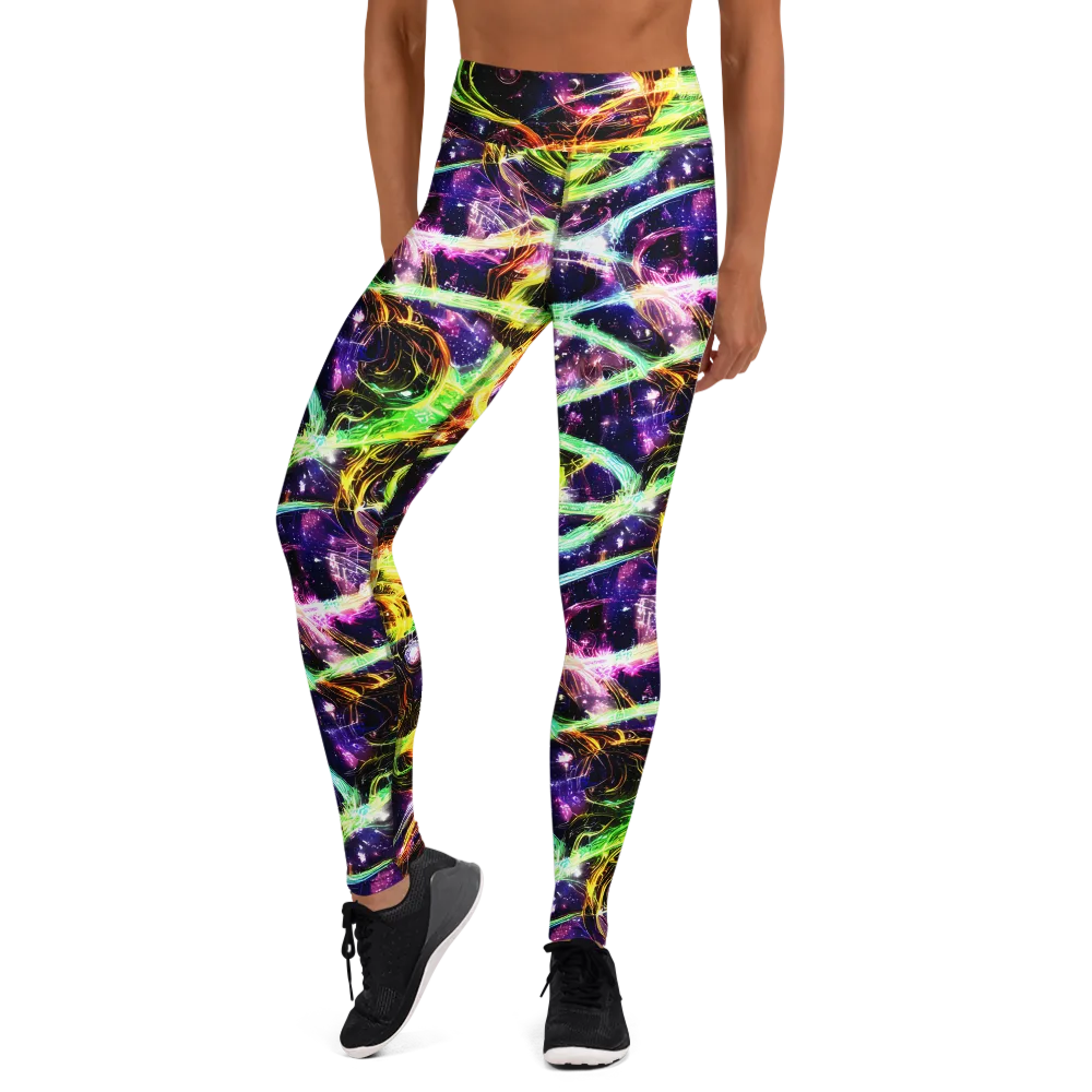 Prismatic Gravity on Yoga Leggings — Front