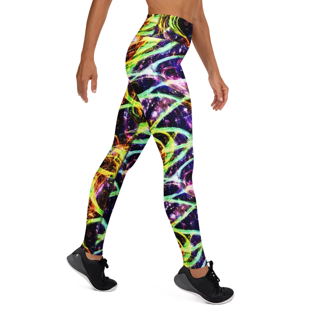 Prismatic Gravity on Yoga Leggings — Right