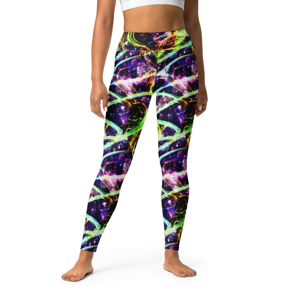 Prismatic Gravity on Yoga Leggings — Front