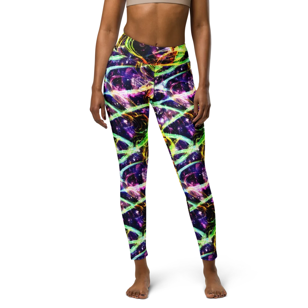 Prismatic Gravity on Yoga Leggings — Front
