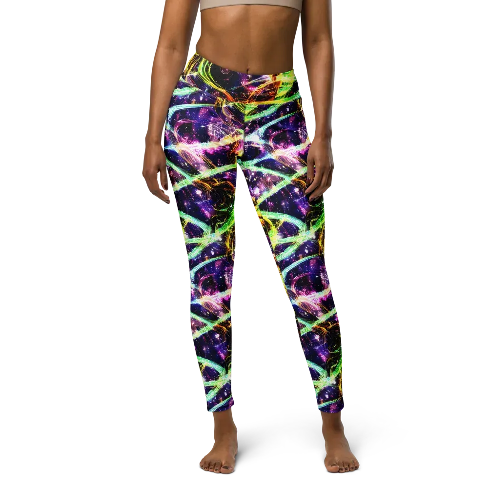 Prismatic Gravity on Yoga Leggings — Front