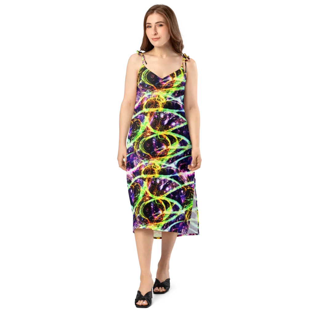 Prismatic Gravity on Slip Dress — Front