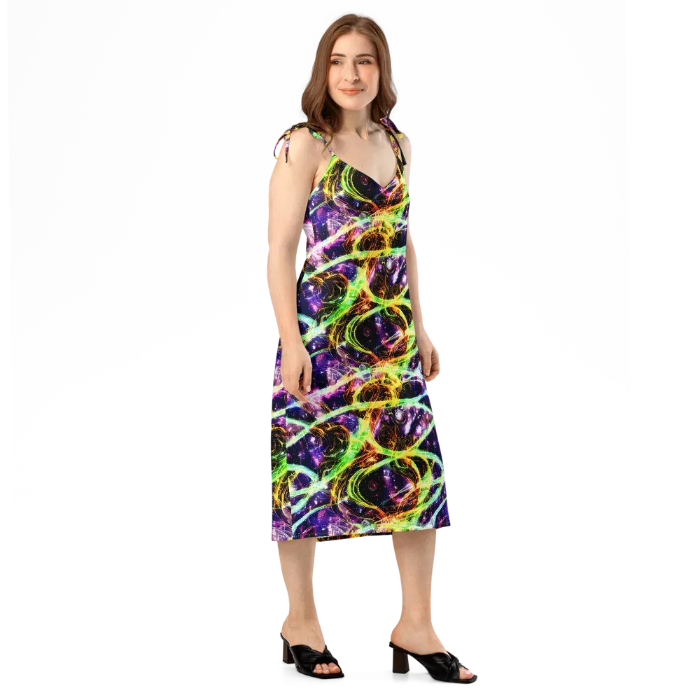 Prismatic Gravity on Slip Dress — Right Front