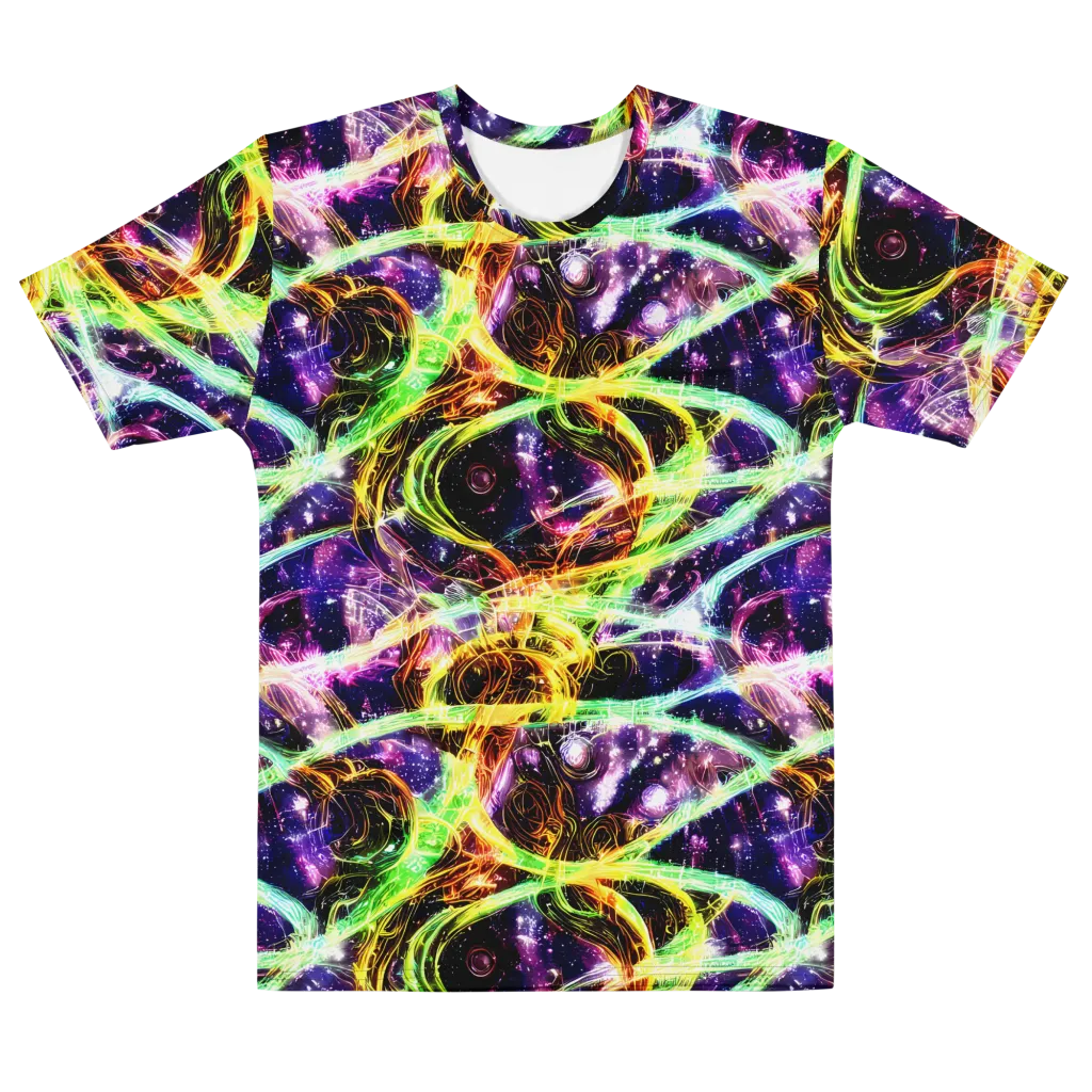 Prismatic Gravity on Men's Cotton Crew Neck T-Shirt — Front