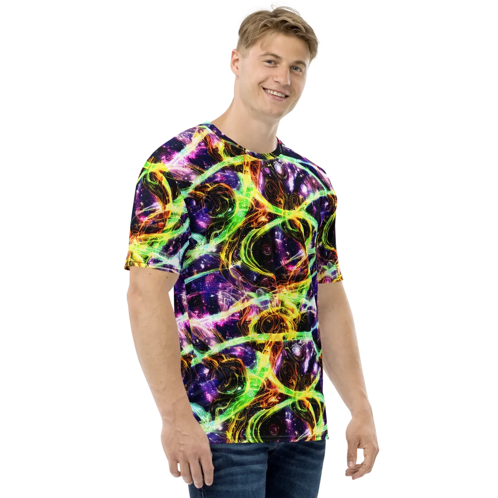 Prismatic Gravity on Men's Crew Neck T-Shirt — Right
