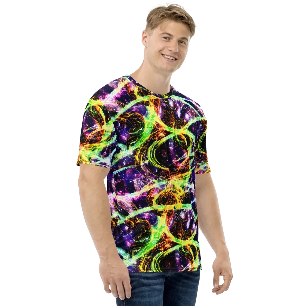 Prismatic Gravity on Men's Crew Neck T-Shirt — Right