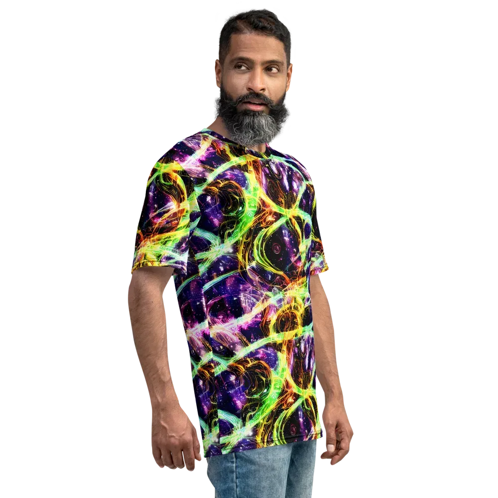 Prismatic Gravity on Men's Crew Neck T-Shirt — Right