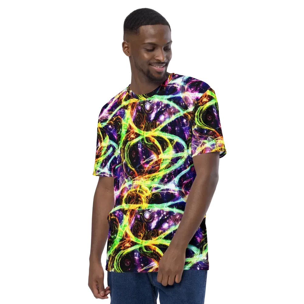 Prismatic Gravity on Men's Crew Neck T-Shirt — Left
