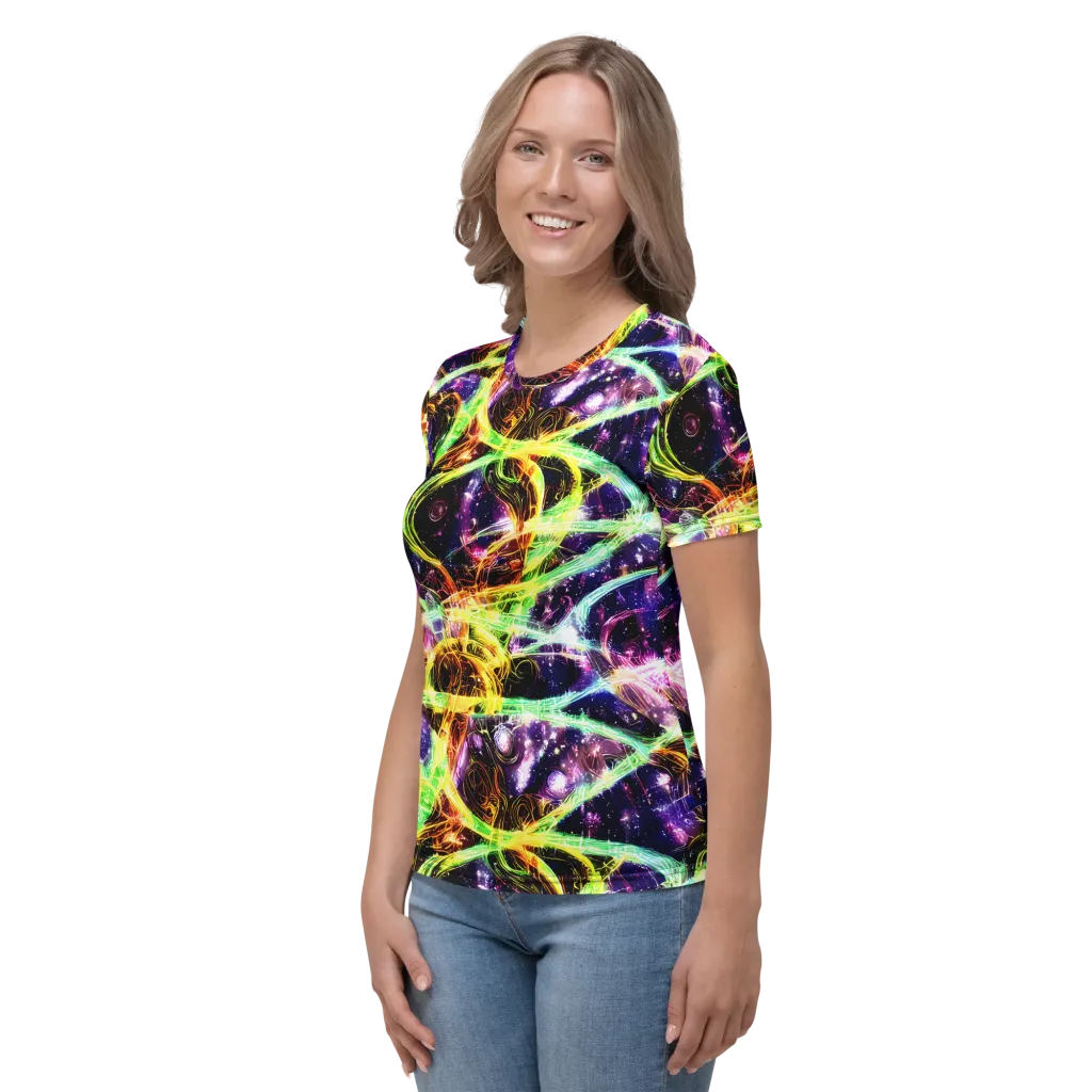 Prismatic Gravity on Women's Crew Neck T-Shirt — Left