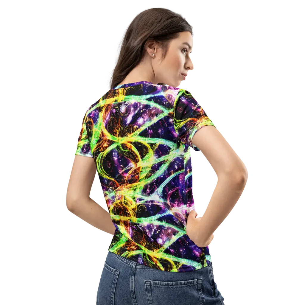 Prismatic Gravity on Women's Crew Neck T-Shirt — Back