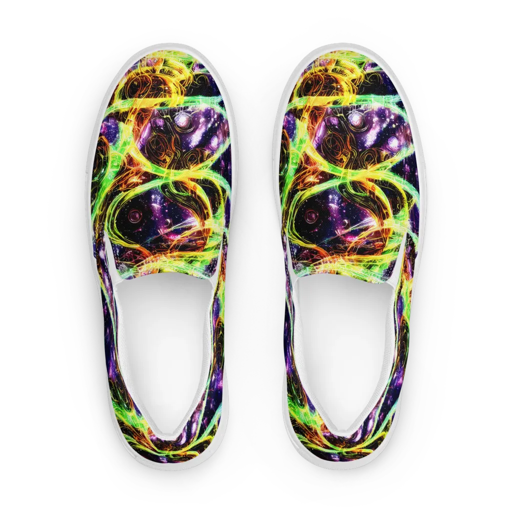 Prismatic Gravity on Men's Slip-On Canvas Shoes — Front