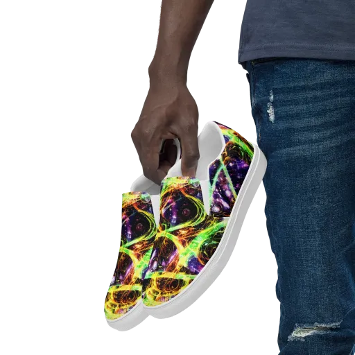 Prismatic Gravity on a Men's Slip-On Canvas Shoes