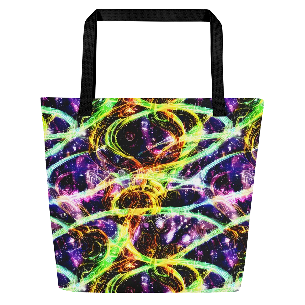 Prismatic Gravity on Large Tote Bag W/ Pocket — Front