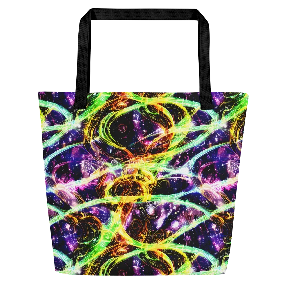 Prismatic Gravity on Large Tote Bag W/ Pocket — Front