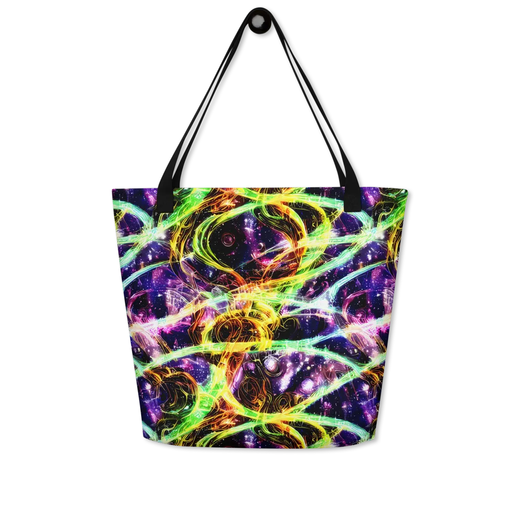 Prismatic Gravity on Large Tote Bag W/ Pocket — Front