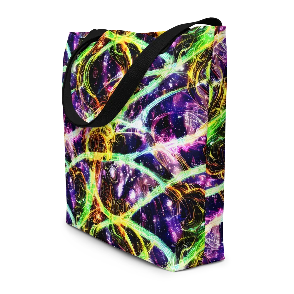 Prismatic Gravity on Large Tote Bag W/ Pocket — Front