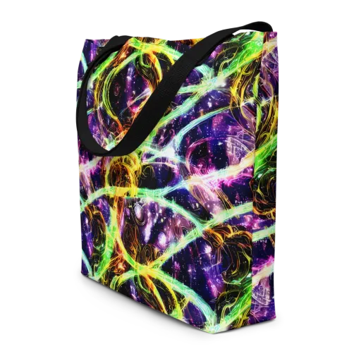 Prismatic Gravity on a Large Tote Bag W/ Pocket