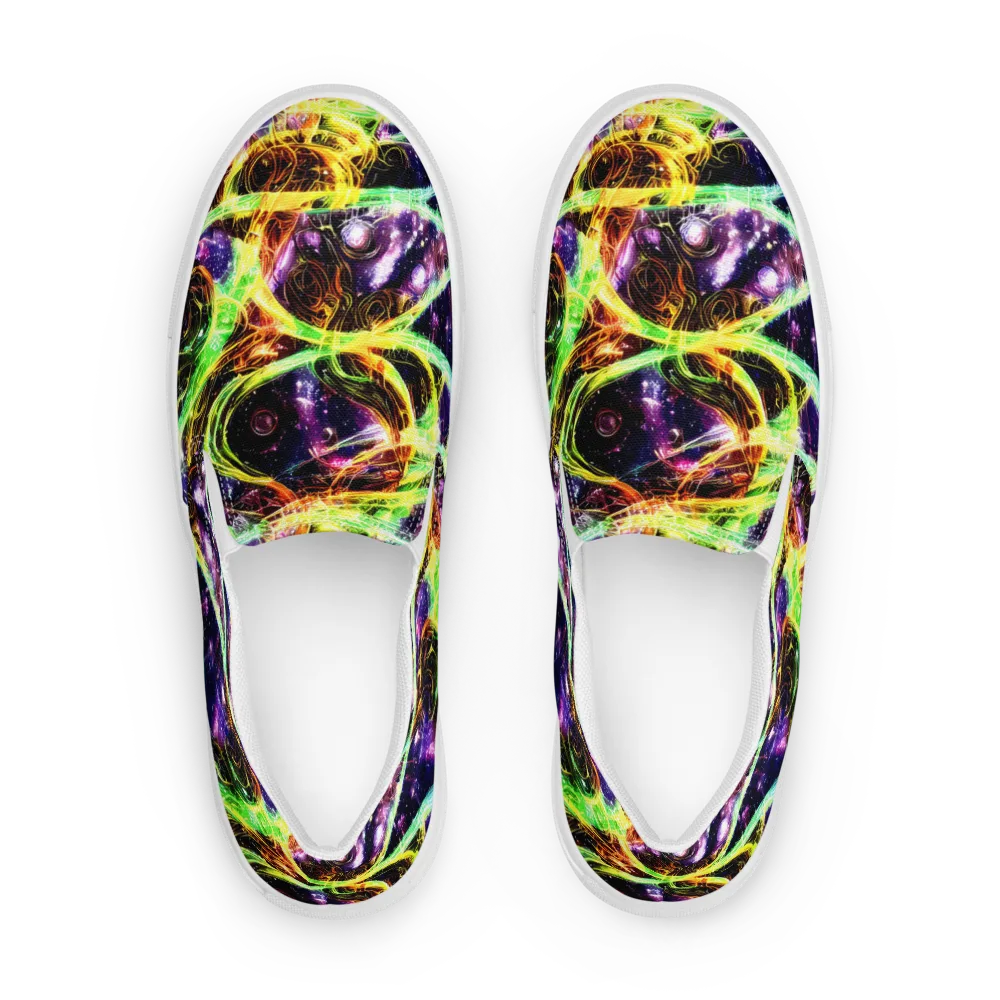 Prismatic Gravity on Women's Slip-On Canvas Shoes — Front