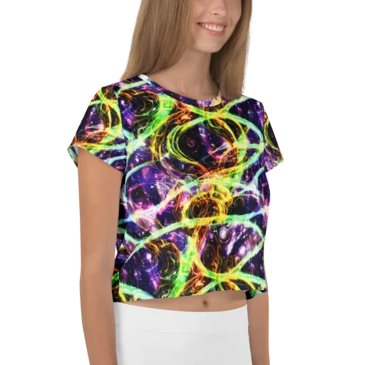 Prismatic Gravity on a Crop Tee
