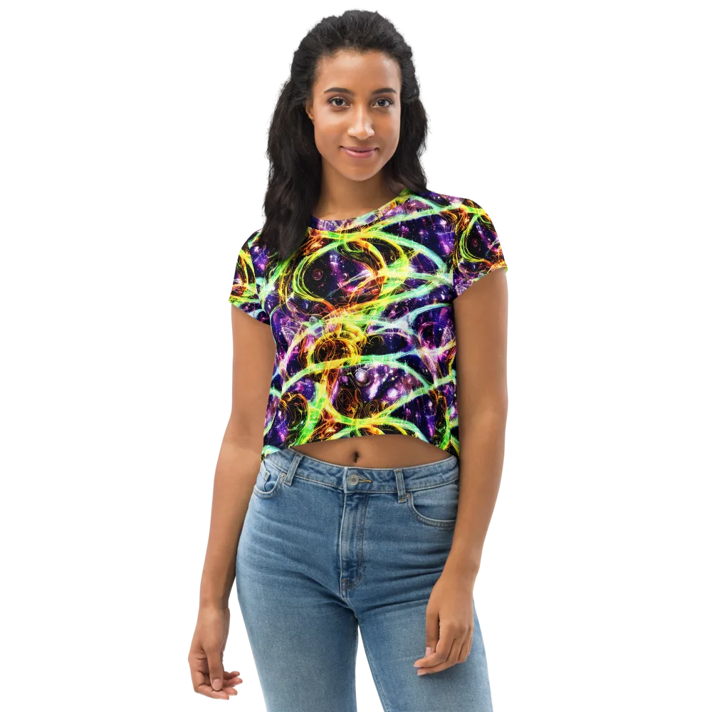 Prismatic Gravity on Crop Tee — Front
