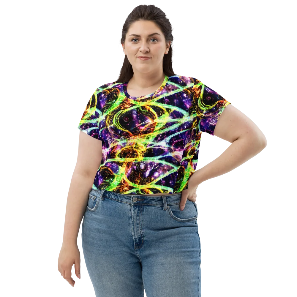 Prismatic Gravity on Crop Tee — Front