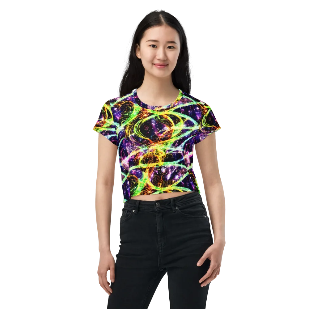 Prismatic Gravity on Crop Tee — Front