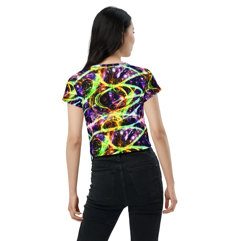 Prismatic Gravity on Crop Tee — Back