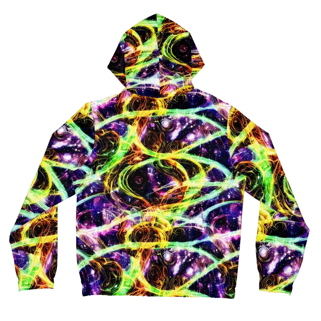 Prismatic Gravity on Women's Full-Zip Hoodie — Back