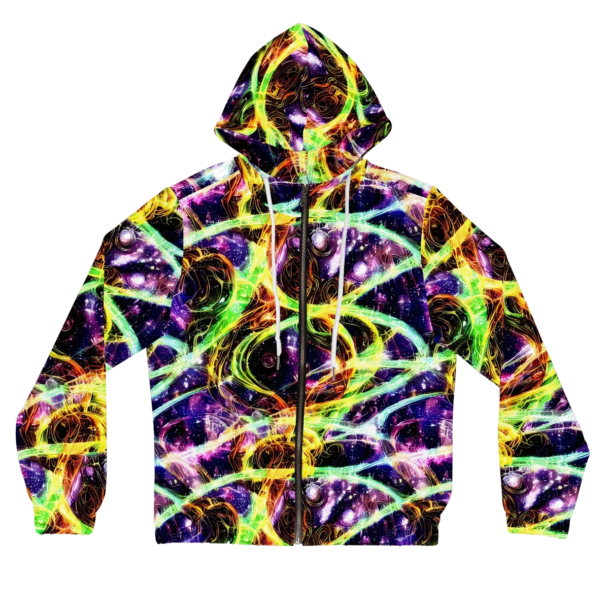 Prismatic Gravity on Women's Full-Zip Hoodie — Front