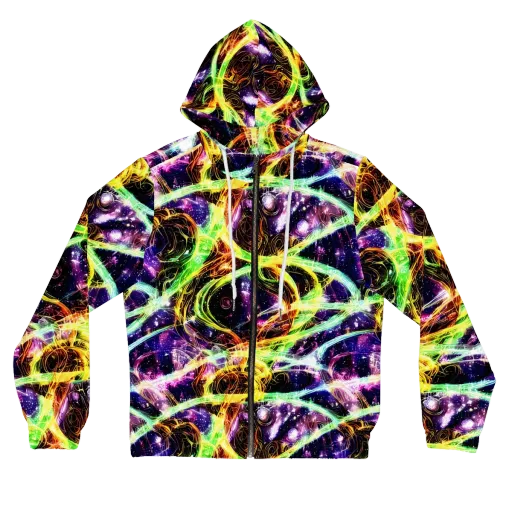 Prismatic Gravity on a Women's Full-Zip Hoodie