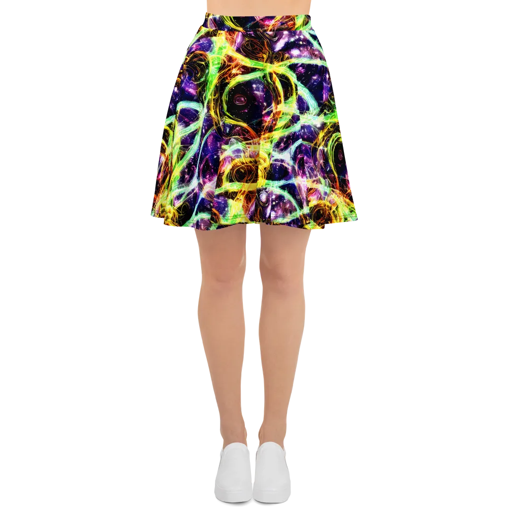 Prismatic Gravity on Skater Skirt — Front