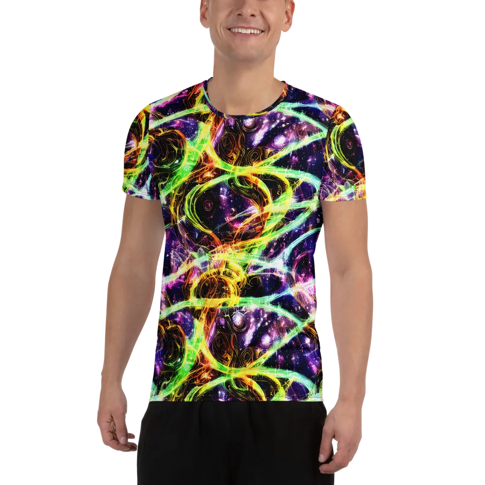 Prismatic Gravity on Men's Athletic T-Shirt — Front