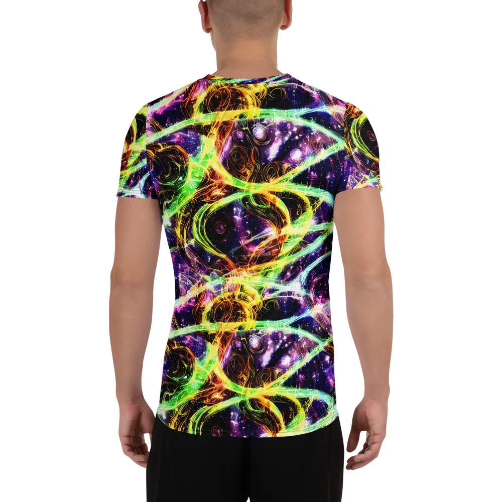 Prismatic Gravity on Men's Athletic T-Shirt — Back