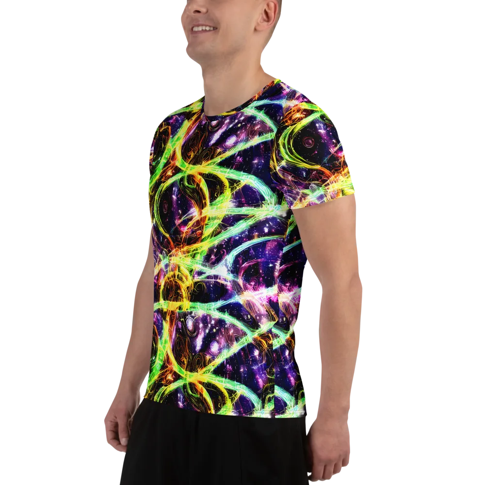 Prismatic Gravity on Men's Athletic T-Shirt — Left