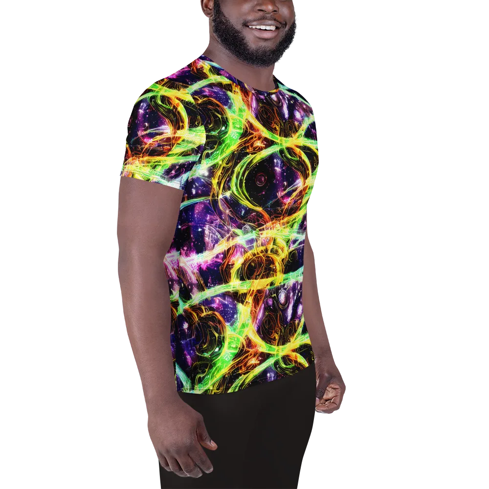 Prismatic Gravity on Men's Athletic T-Shirt — Right